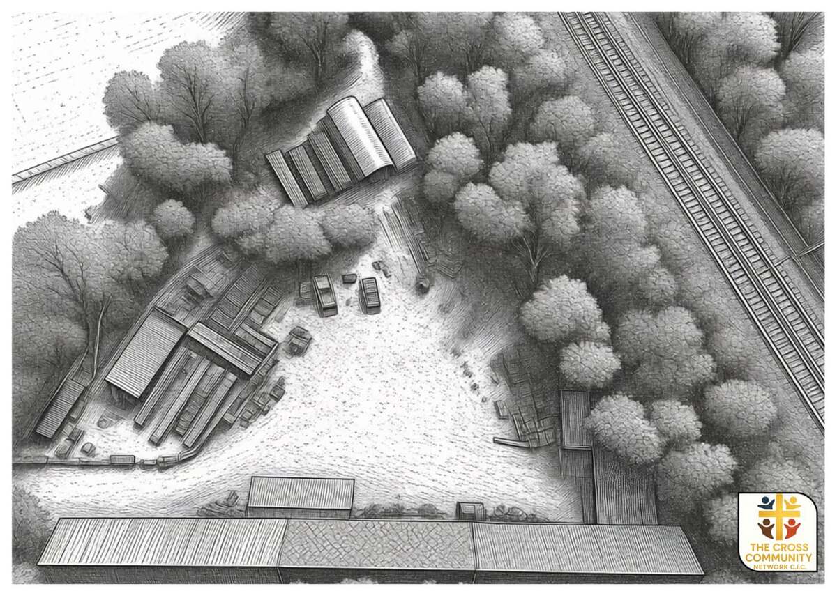Aerial line drawing site study 2
